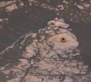 Geological drill sample site on Mars